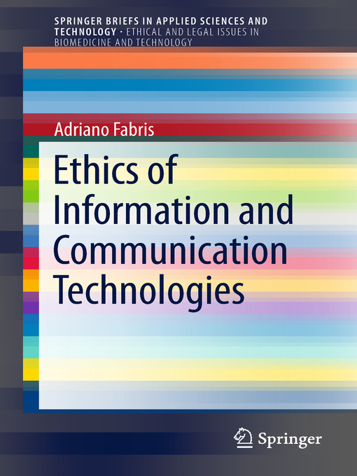 Title details for Ethics of Information and Communication Technologies by Adriano Fabris - Available